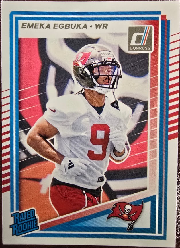 2025 Donruss - Emeka Egbuka - Rated Rookie #375 - Buccaneers / ROOKIEš„