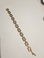 18K RGP Vintage Gold Chunky Style Bracelet 20cm Length 1cm Wide Stamped