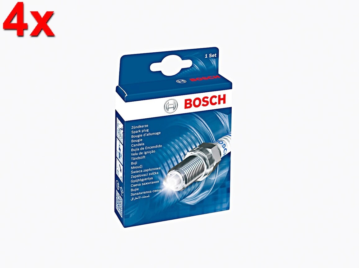 BOSCH 4x Spark Plugs For JEEP Cherokee SEAT Cordoba SKODA VW 84-17 0242235983