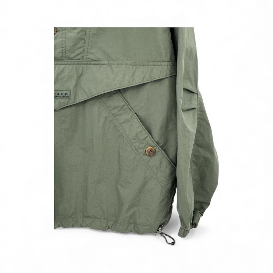 Vtg Columbia Jacket Mens M Green Anorak Pullover Windbreaker Hooded - Image 4 of 4