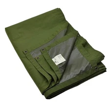 Original Danish Military Waterproof Tarpaulin Poliamide 175x275cm Green