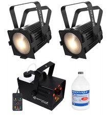 2 Chauvet DJ EVE P-140 VW DMX D-Fi Cool/Warm Wash Stage Lights LED Fogger Fluid