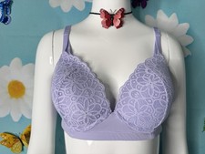 MAIDENFORM SOFT SUPPORT CONVERTIBLE WIRELESS TSHIRT BRA SZ L DM2314LAVENDER EUC