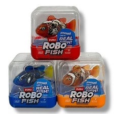 Zuru ROBO FISH Robo Alive Multi Color Changing Water Activated Fish Toy Lot of 3