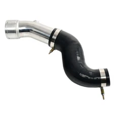 3.5" High Flow Polished Cold Side Intercooler Pipe Boot Kit for 17-23 Ford 6.7L