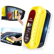 Automotive Oil Film Cleaning Brush with Reusable Foam Sprayer, Upgraded Yellow