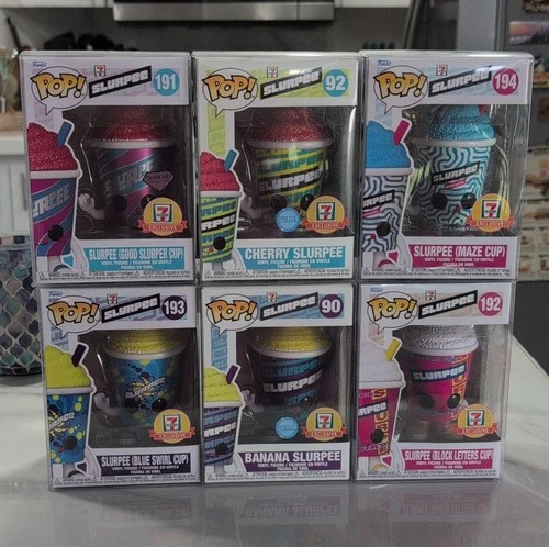 Funko Pop! Vinyl Ad Icons Slurpee 7-Eleven Exclusive Diamond Glitter Set of 6