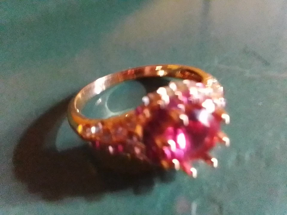 2 Ringe. Ring. Rubin. Imitat. &. Vorsteckring. Größe 61 - Bild 3 von 4