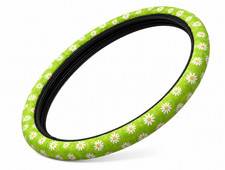 Floral Steering Wheel Cover Decorative Car Interior Accessory