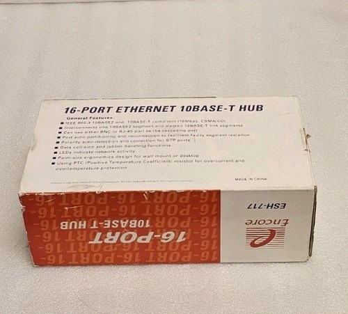 NEW ENCORE MINI HUB SERIES 16-PORT 10BASE-T HUB ESH-717 - Afbeelding 2 van 3