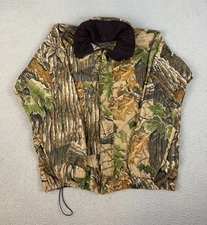 VTG Stearns Jacket Mens Large Realtree Camo Lined Dry Wear Hooded Lightweight