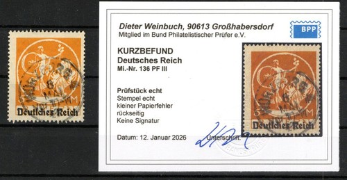 Dr-Infla 136PFIII Abart Stamped BPP Befund (DA8126