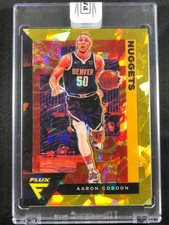 2020-21 Panini Flux AARON GORDON Cracked Ice Gold Prizm Parallel! SSP #'d /10!