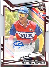 2022 Panini Elite Extra Edition #188 Francely Silverio Signatures