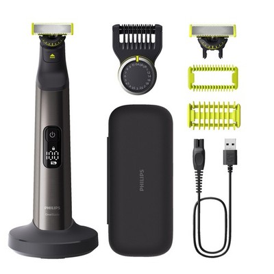 PHILIPS QP6652/61 OneBlade Pro 360 Elektrorasierer,, Barttrimmer, Chromdesign