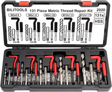 Metric Helicoil Thread Repair Kit, 131-Piece for M5 to M12 Applications