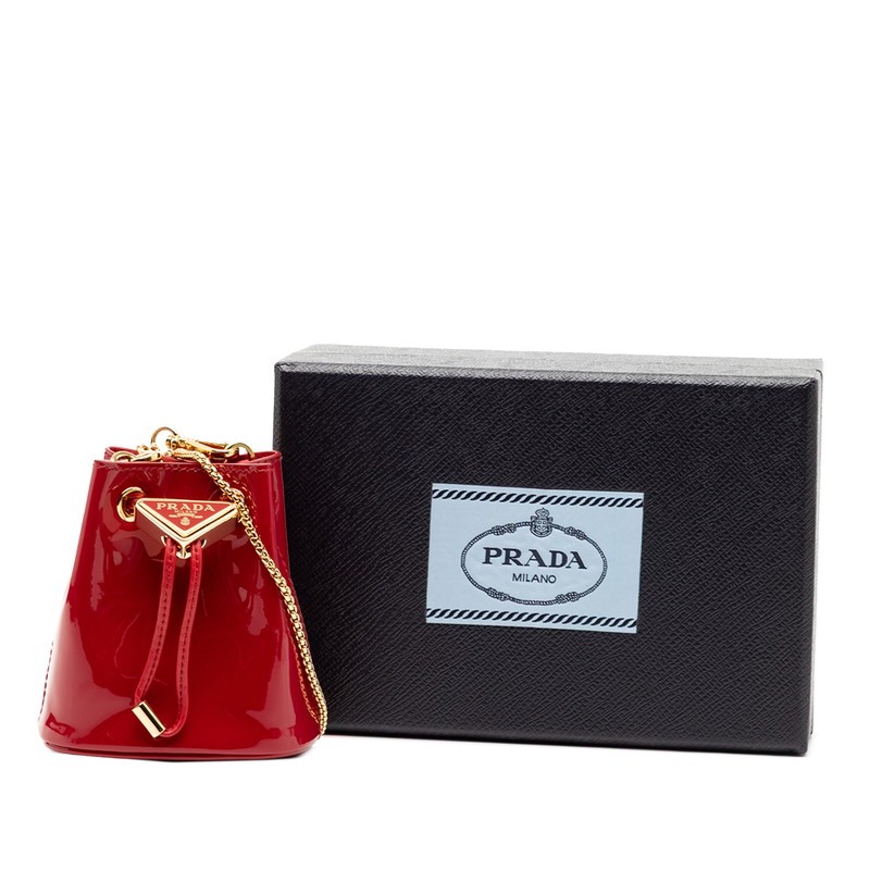 PRADA Triangle With logo Mini Chain Shoulder Bag … - image 8