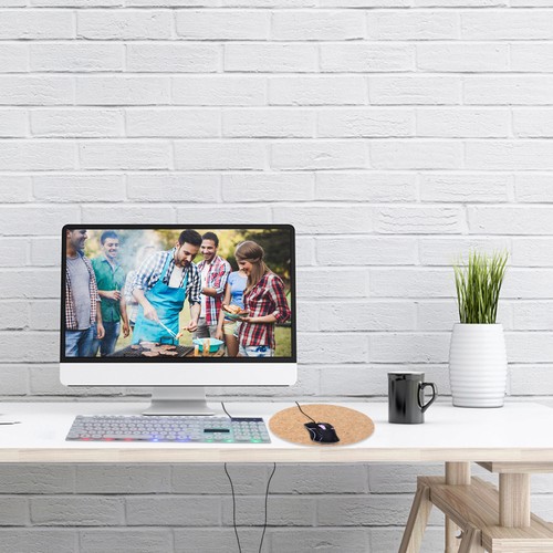 2 Pcs Cork Mouse Pad Circular Double-sided Work Office Mat Gaming Pads - 第 11/12 張圖片