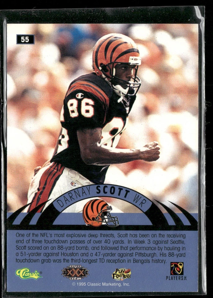 1996 Classic NFL Experience #55 Darnay Scott - Image 2 of 2