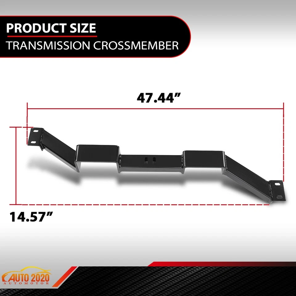 For Chevrolet 1977-90 Transmission Crossmember G-Body Powder Coated Duty Heavy - Image 3 of 4