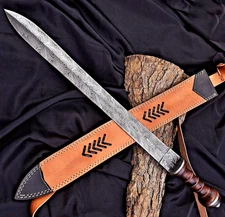 CUSTOM HAND MADE FORGED DAMASCUS STEEL GLADIUS GLADIATOR SWORD 2913
