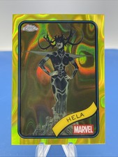 #S1 2025 Topps Chrome Marvel Hela #79 Gold Yellow Lava Refractor