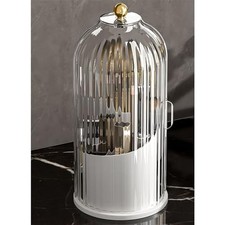 Makeup Brush holder with Lid, 360 Rotating Vanity Brushes Organizers, for V