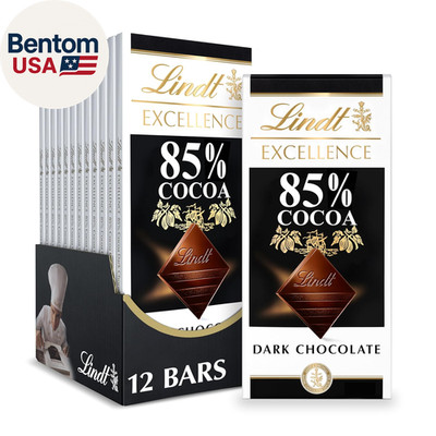 EXCELLENCE 85% Cocoa Dark Chocolate Bar, Christmas Candy, 3.5 Oz. (12 Pack)