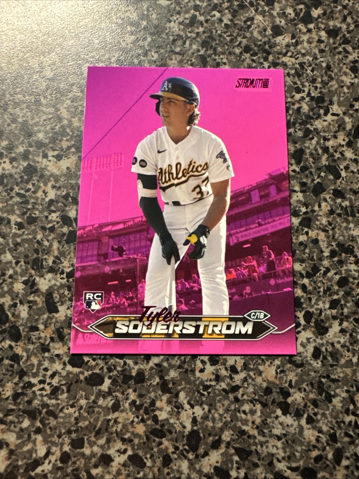 2024 Topps Stadium Club Tyler Soderstrom #215 Pink Foil Parallel RC Athletics