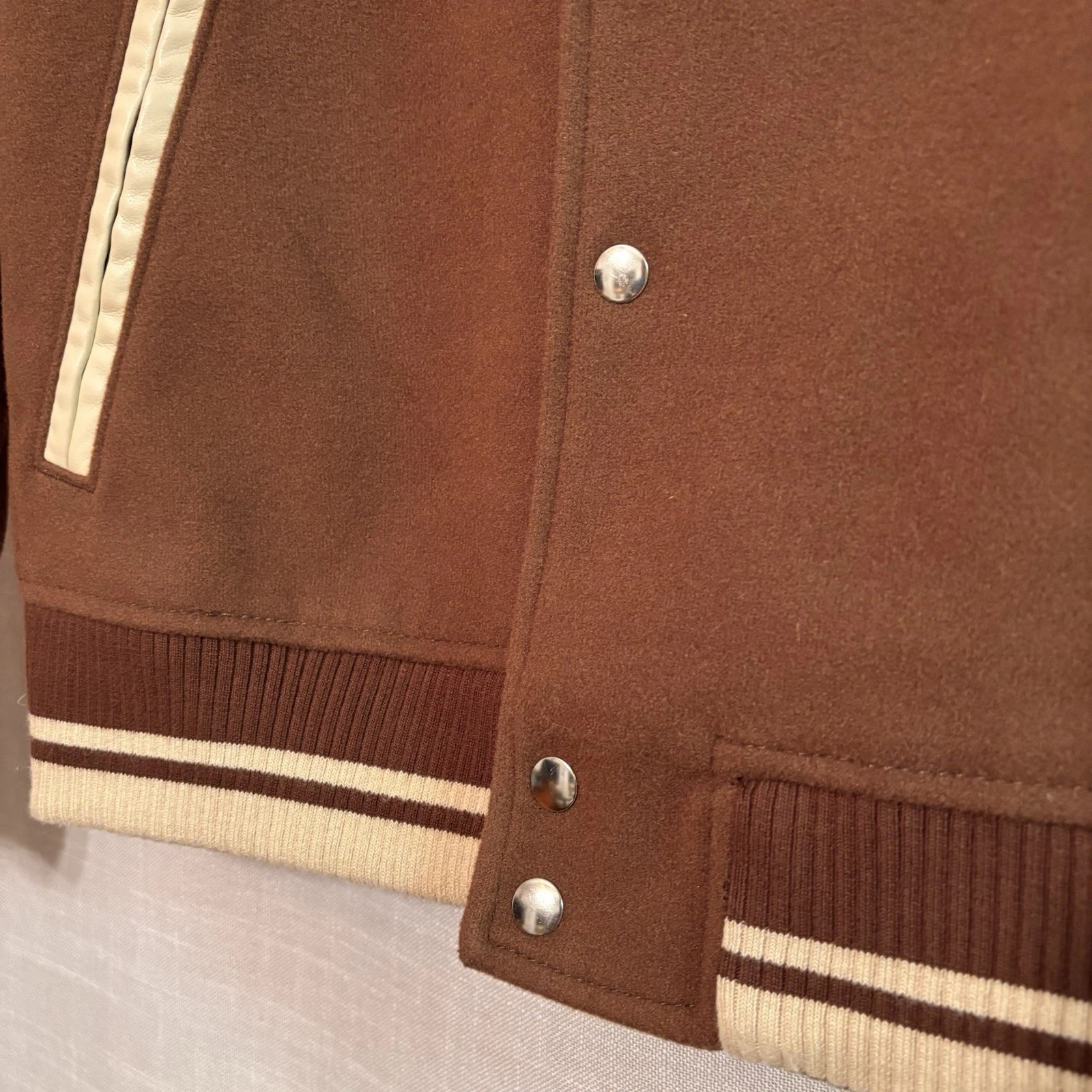Abercrombie & Fitch Varsity Jacket Brown Brooklyn New York Letterman Style Men S image 6