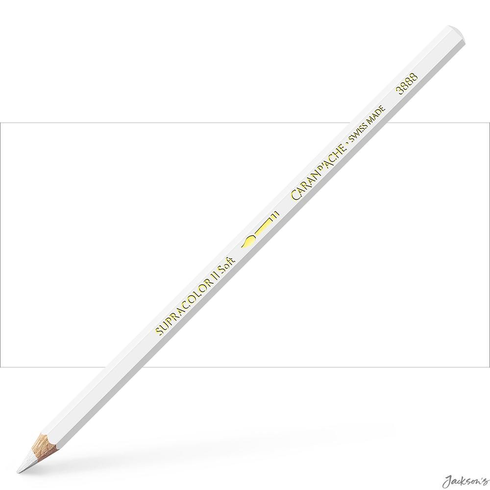 Caran d'Ache Supracolor Soft Watersoluble Pencil Cedar 3.8mm White Drawing