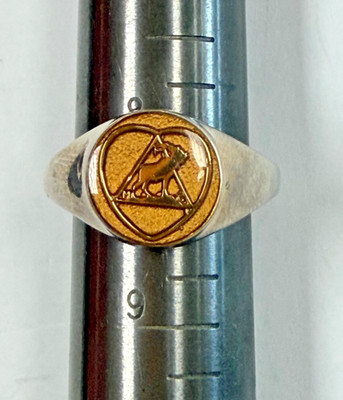 HTF Loyal Order of the Moose FHC Men's Enameled Signet Ring Size 12.5  [105DUW]
