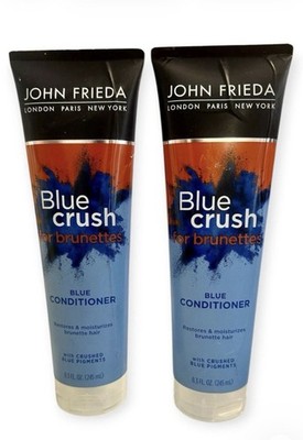 2 Pack John Frieda Blue Crush Blue Conditioner for Brunettes 8.3 oz Ea