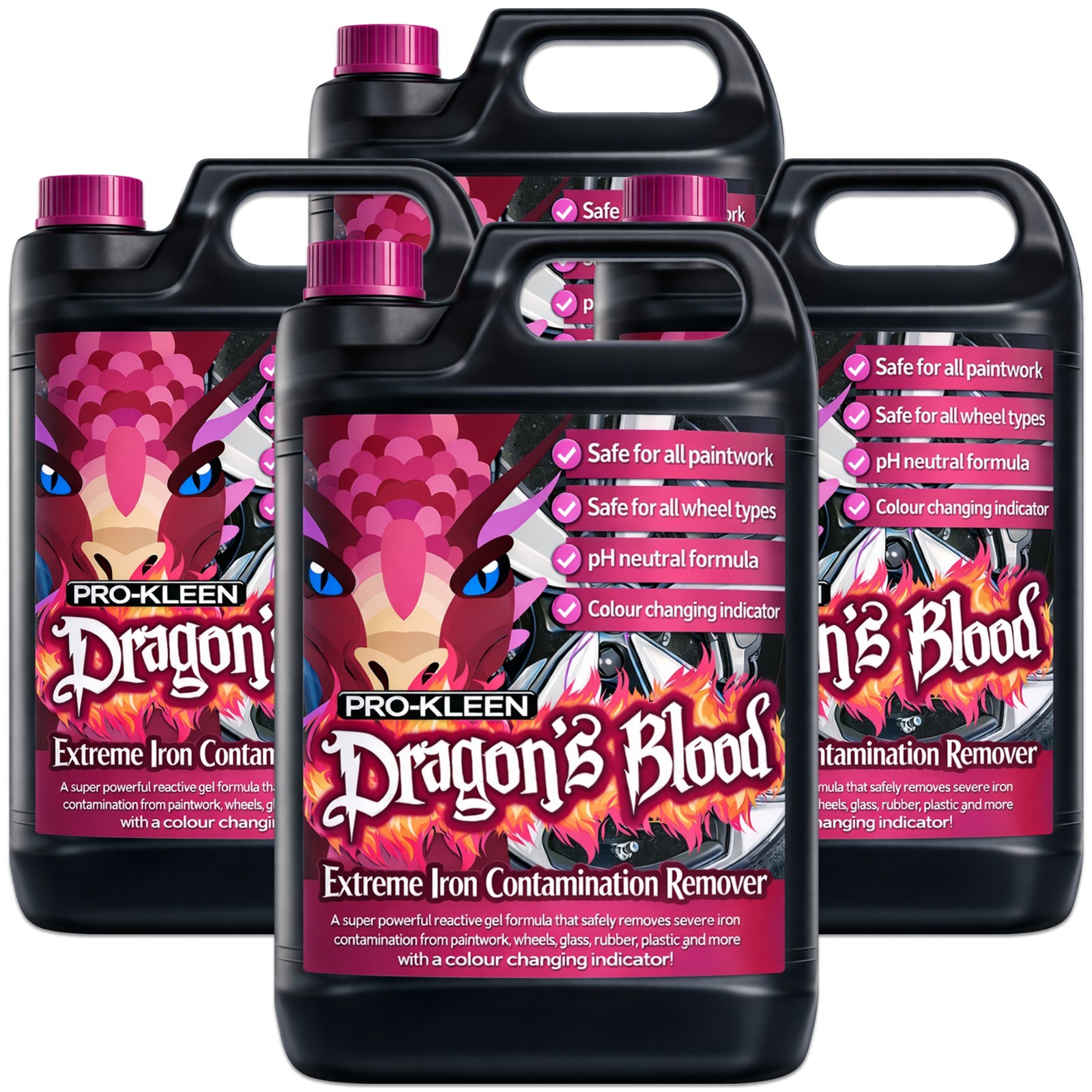 Pro-Kleen Dragon’s Blood Extreme Iron Contamination Remover 4 x 5 Litres
