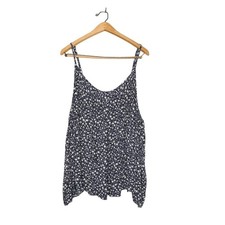 Torrid Flowy Tiered Blue Floral Print Cami Tank Top Plus Size 6X