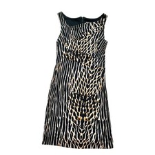 Vince Camuto Women's Animal Print Sheath Dress 10 Knee Length office siren party