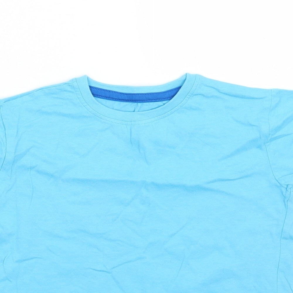 Boys UK Size 3-4 Years urban rascals Blue Basic T-Shirt image 3
