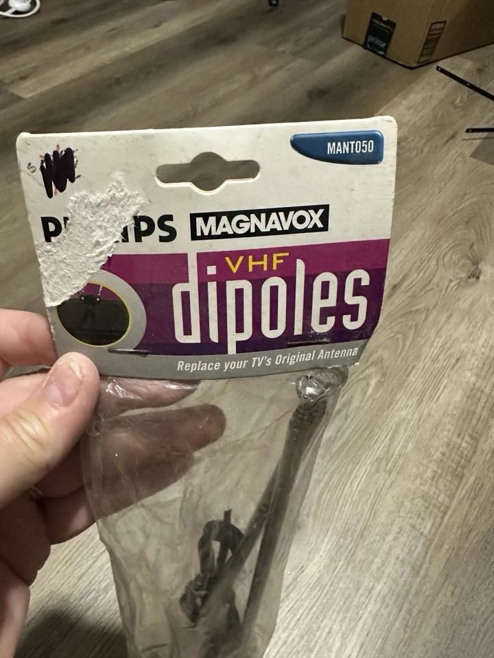 "Antena de TV dipolo niquelada Philips 37""" Foto 2 de 4