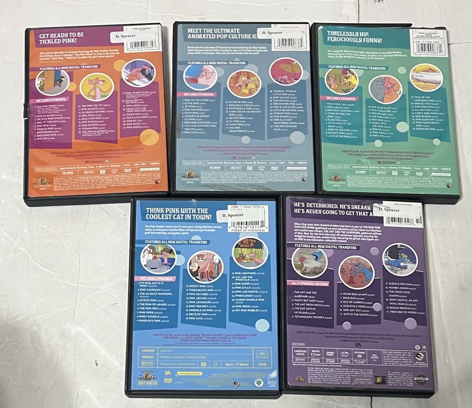 Pink Panther Classic Cartoon Collection DVD Set Of 5 thumbnail 2