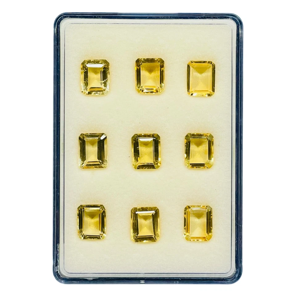 VVS 9 Natürlich Citrin 11x9mm Smaragd Schnitt Top Qualität Lose Unbehandelt - Bild 3 von 4