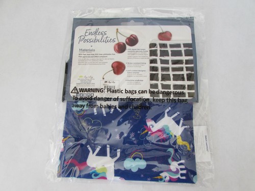 Itzy Ritzy Snack Happens Snack Bag 7" x 7" Unicorn Dreams C - Picture 2 of 2