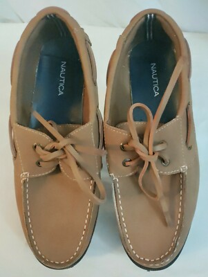 Men's Nautica light brown loafer slip-on moccasin boat sailor
