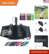 High-Density Waterproof Compact Umbrella - Auto Open, Travel Friendly 46 Inch