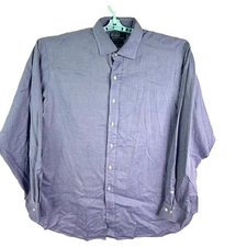 Polo by Ralph Lauren Regent Button-Up Lomg Sleeve Shirt Mens Size 17.5 Blue (XL)