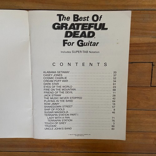 The Best of GRATEFUL DEAD For Guitar Includes Super Tab Notation PB WB GF0337 - Picture 2 of 3