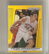 2013-14 Panini Prizm TYLER HANSBROUGH Gold Prizm 2/10 #100 UNC Toronto Raptors