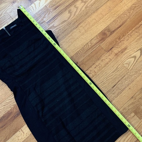 Eileen Fisher Striped Viscose Stretch Ponte Dress w/ Solid Side Panels Size 4P - Picture 5 of 8