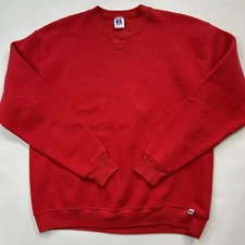 Vtg 90s Russell Athletic Blank Crewneck Sweatshirt Adult Large USA Made Fleece