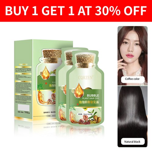 Natural Plant Hair Dye" New_Botanical Bubble Hair Dye 30ml x10 packs Shampoo USA