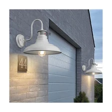 Set of 2 Gooseneck Outdoor Wall Lights Fixtures,Dusk to Dawn Motion Sensor Fa...